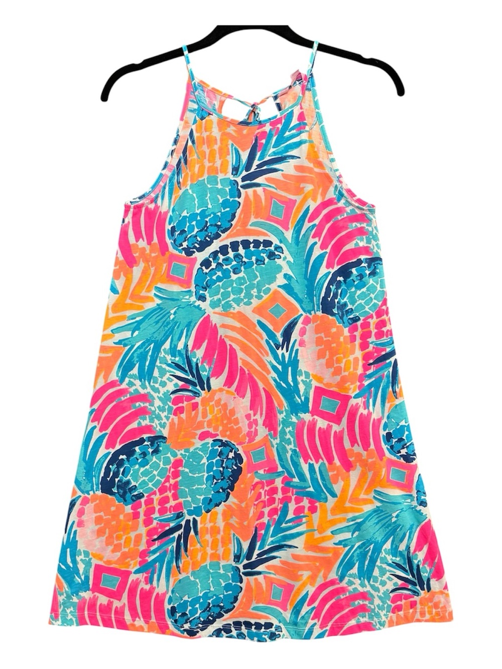 Lilly Pulitzer Halter Swing Margot Dress Goombay Smash Print Pineapple Sz XS
